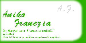 aniko franczia business card